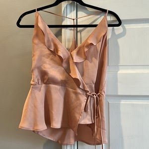 ASTR- Light pink peplum blouse